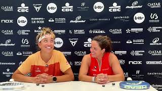 BEA GONZÁLEZ y PAULA JOSEMARÍA, campeonas del BRUSELAS P2 - Rueda de prensa tras la final