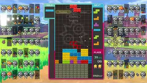 my tetris clear sends 7 lines finally at the top 30 in tetris 99 today!!!