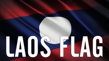 Flag of Laos waving in the wind - HD1080 looping free download footage
