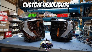 2024-2025 GMC Sierra HD Custom painted headlights