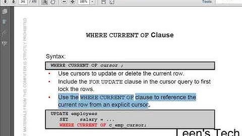 Beginner to Expert PL/SQL 11g Tutorial in Bangla: Fundamentals Less#7 Part#4|WHERE CURRENT OF Clause