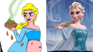 Frozen 2 Elsa In Christmas Song Funny Drawing Memes - Try Not To Laug