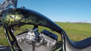 2005 BOURGET BIKE WORKS SUPER STRETCH LIMO PYTHON SPRINGER 330 REAR TIRE CHOPPER, Mint Cond 1,436 Mi