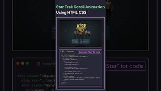 Star Trek Animation Scroll using HTML CSS 😱💀 #animation #scroll #glowing #html #css #html5 #css3