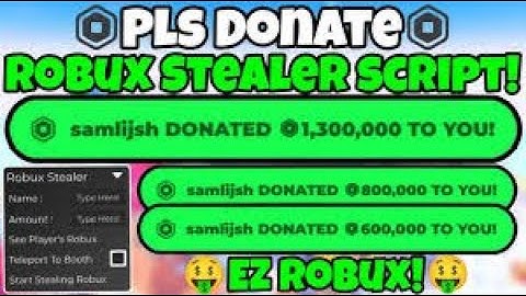 # NFINITE ROBUX! Pls Donate Exploit Script GUI AFK Robux *OP Method* (2025)