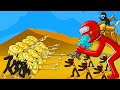 Golden Army VS Kai Rider, Stone Giant and Zombie Army - STICK WAR LEGACY! New Missions