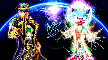 Jotaro Part 6 V2 (New) VS Sonic Chaos OP (all form) in Jump Force Mugen