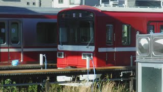 京急線普通神奈川新町行き1000形654〜649編成から見た横浜駅〜京急東神奈川駅間の前面展望！25Dエアポート急行羽田空港行き1000形456〜453+1891-4〜1891-1編成の左側面展望！