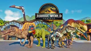 Jurassic World Rebirth Mods Battle and Rampage in JWE Park - Spinosaurus, D-Rex, TyrannoTitan, T-Rex screenshot 5