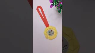 How to make OLYMPIC PARIS 2025 gold medal with paper se medal kaise banaye olympic medal 2025 #craft