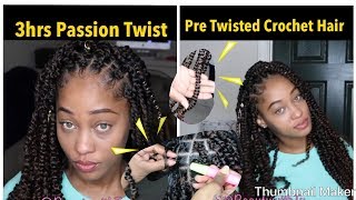 PASSION TWIST IN LESS THAN 3 HRS! WHAT? PERFECT FOR VACATION| TIANA PASSION TWIST hair