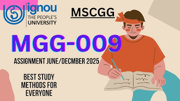 MGG009 ASSIGNMENT (IGNOU MSC GEOGRAPHY - MSCGG) #ignou #assignment #ignouassignments #ignoujune2025