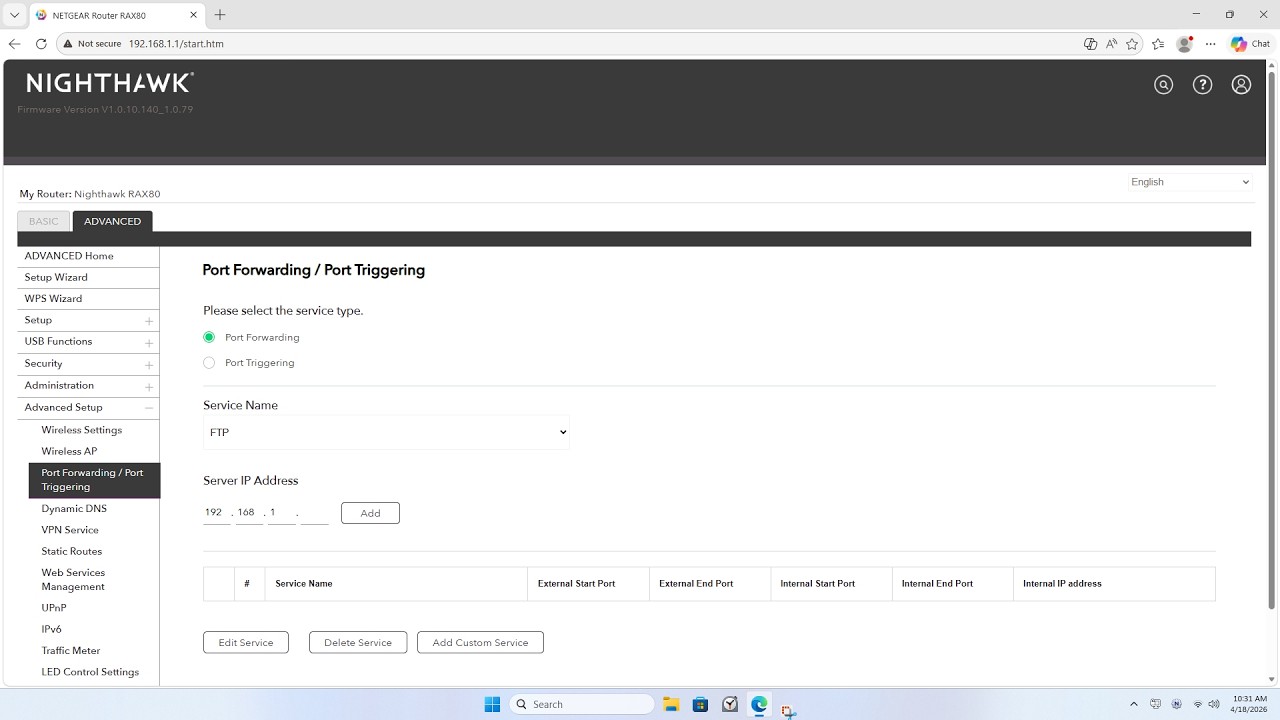 how to port forwarding on NETGEAR Nighthawk router