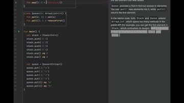 Kotlin - composition stack queue programming examples