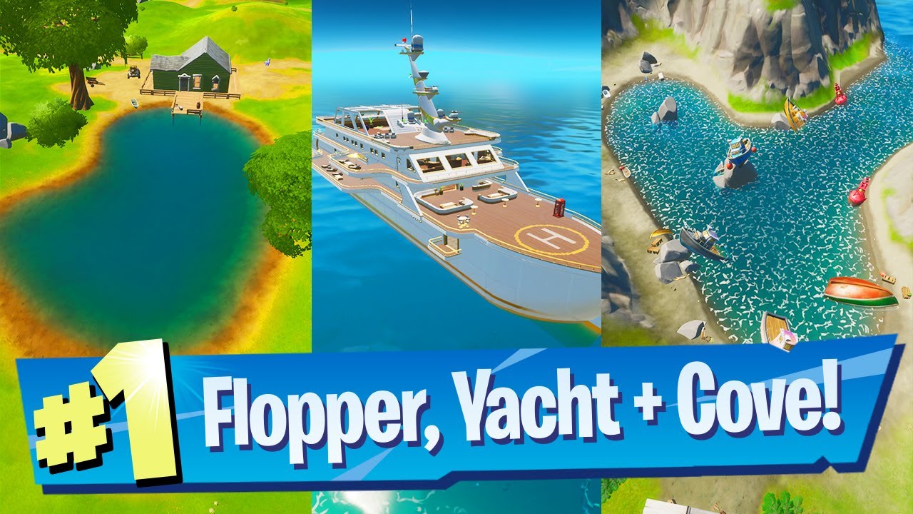 Visit Shipwreck Cove, Yacht and Flopper Pond Location - Fortnite Battle Royale