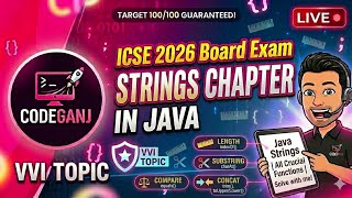 String handling in Java ICSE board