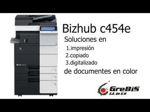 konica minolta C454e - YouTube