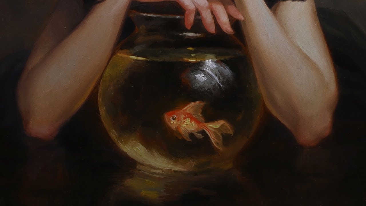 Рисуем светящуюся золотую рыбку 🎨 ЧАСТЬ 6