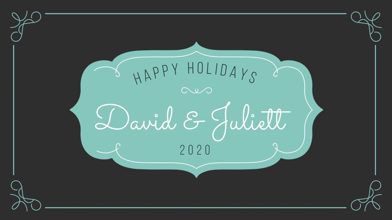 Happy Holidays from Juliette Miranda and David the Producer