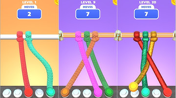 Tangle Master 3D : Puzzle Gameplay Walkthrough Part 1 - Level 1-20 (Android & iOS)