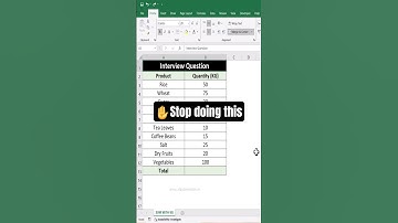 Excel Interview Question Tips and Tricks #excel #exceltips #exceltutorial #msexcel #microsoftexcel