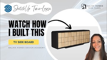 SketchUp Tutorial | Time-Lapse Video | TV Side Board