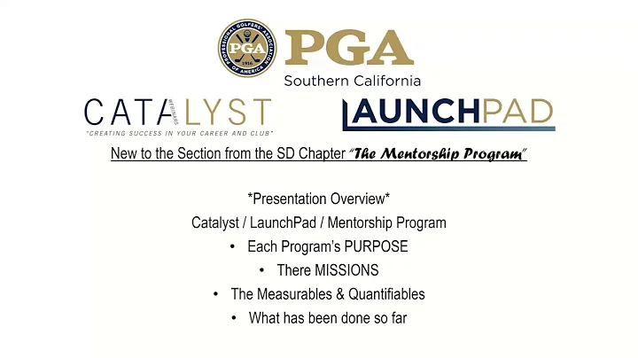 John Kulow SCPGA Online Education 2021 CATALYST Webinar Series