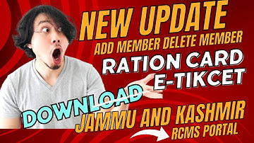 How to apply for new Ration card | add member in ration card | delete member in ration card | J&K