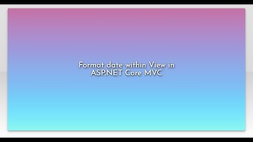 Format date within View in ASP.NET Core MVC