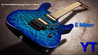 Atmospheric 80s Rock Ballad Backing Track E Minor chords