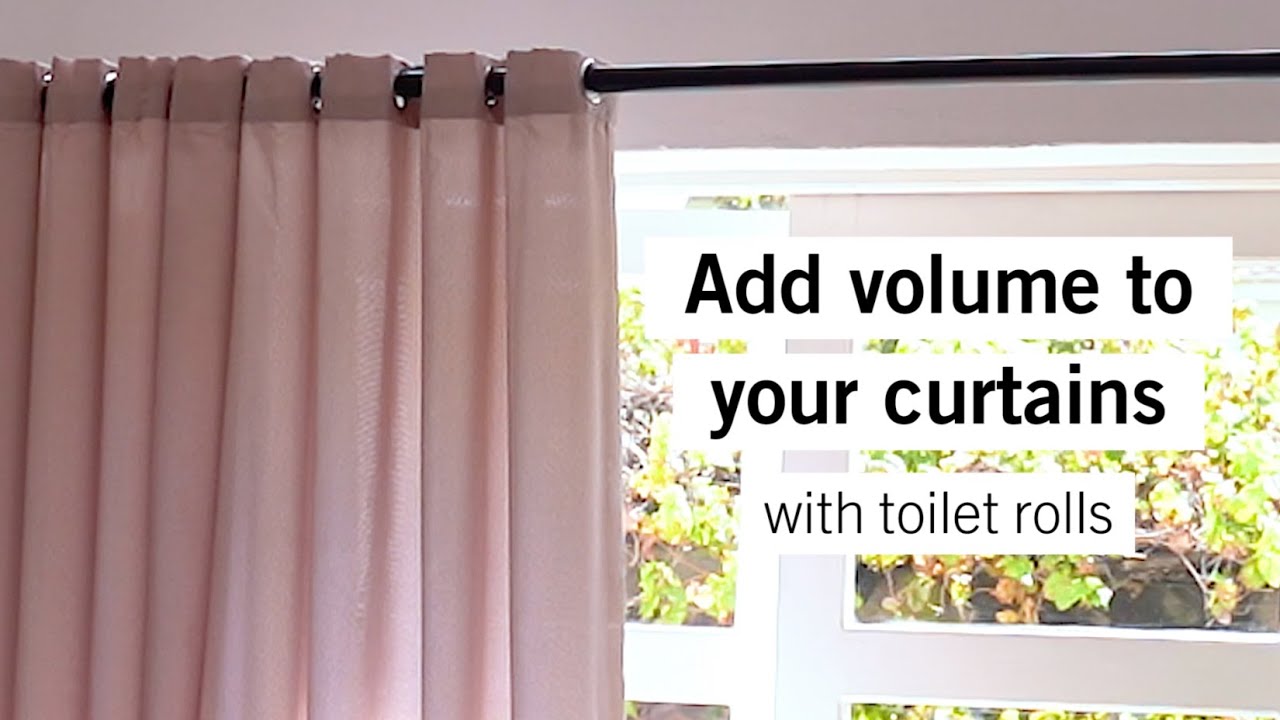 Add volume to your curtains with toilet rolls 