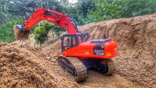 Story Line : RC Excavator Hitachi WL 16800 Making Road On Slope