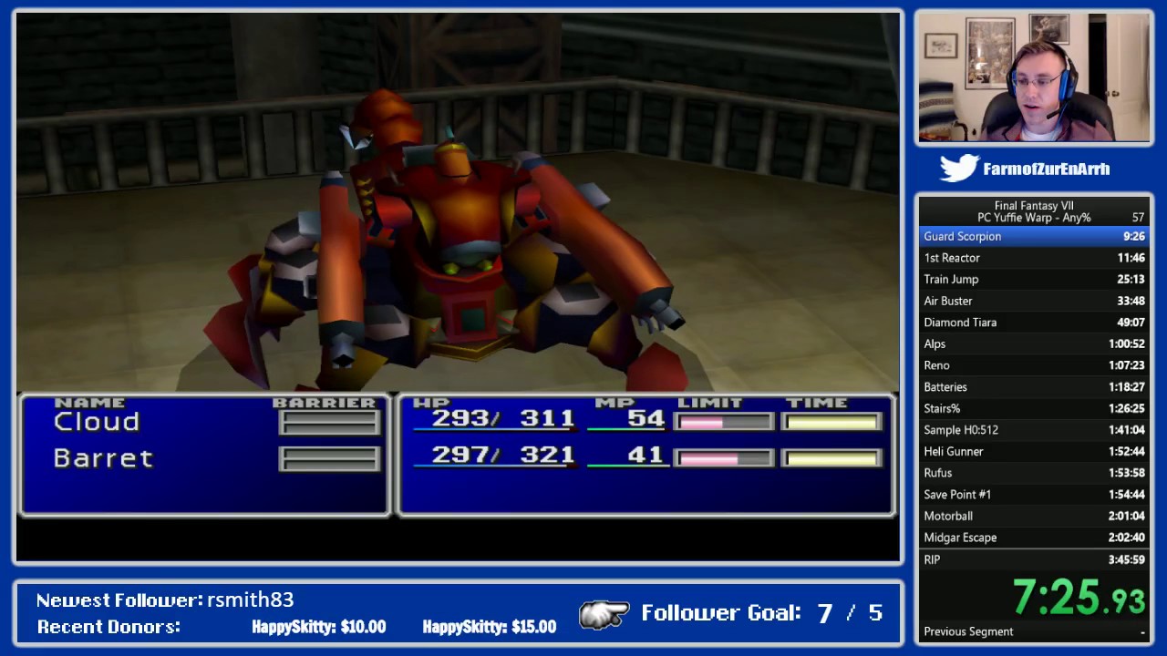 Final Fantasy VII - PC Any% (Yuffie Warp) Huge Time Shave!