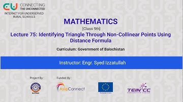 Chapter 9 (Lecture 4)- Identifying Triangle Through Non-Collinear Points Using Distance Formula