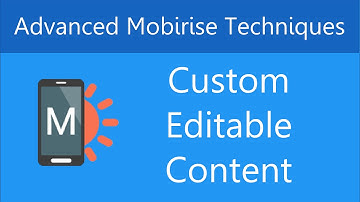 Create Custom Editable Content in Mobirise
