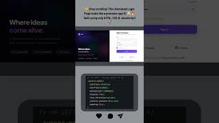 Premium Animated Login Page UI using HTML CSS & JavaScript 🚀 | Modern Login Form Design 2026