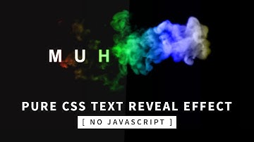 Pure CSS Text Reveal From Smoke Animation Effect | Tutorial