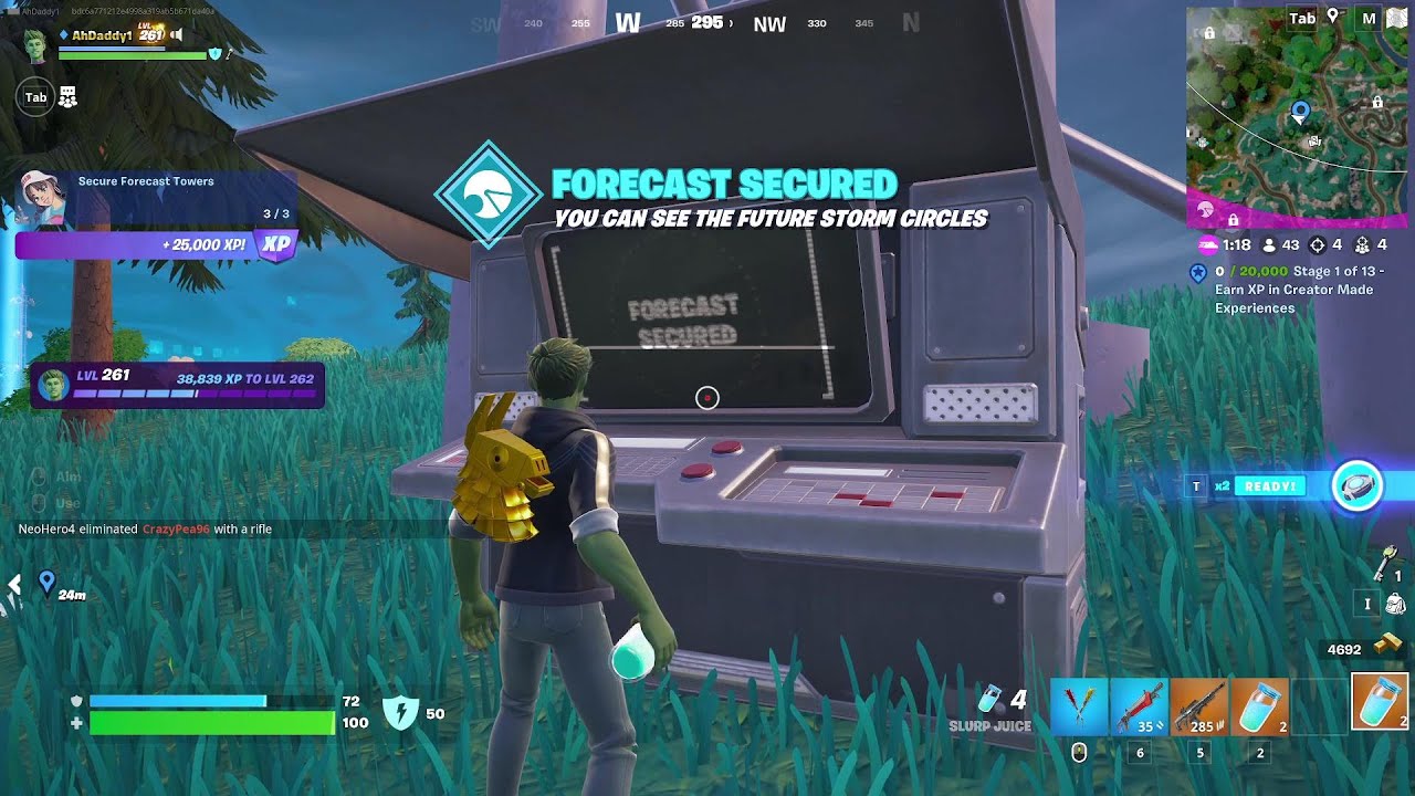 Stage 4   Secure Forecast Towers Fortnite (also talk to Nolan Chance or Fish Thicc)