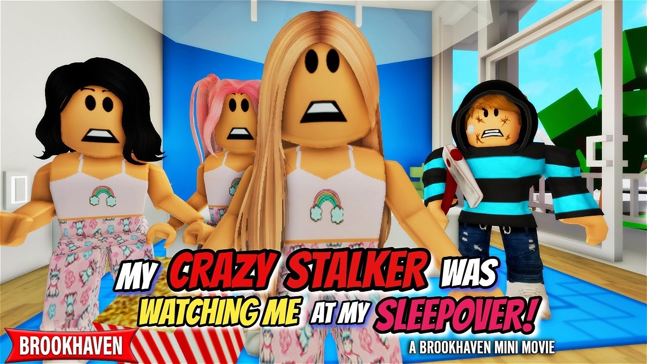 MY CRAZY STALKER WAS WATCHING ME AT MY SLEEPOVER!!|| Roblox Brookhaven 🏡RP || CoxoSparkle2