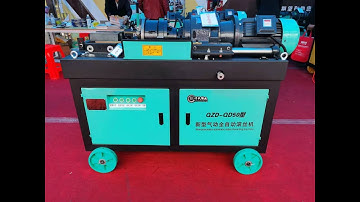 Pneumatic automatic re-bar threading machine operating video