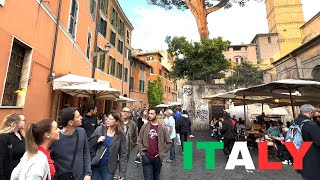 4K ROME in May Exploring Trastevere on Foot: Uncover Hidden Gems Italy travel walking Tour