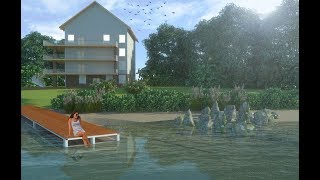 SketchUp 2019 / Thea Render Lake House Render