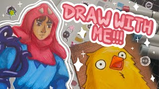 Draw with me! || Studio Ghibli spread using Ohuhu markers