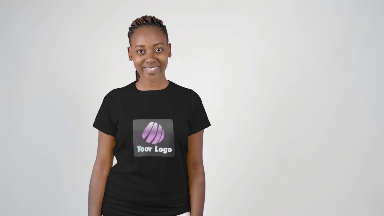 Download T-Shirt Mockup Video (Black Female) - YouTube