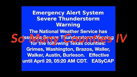 EAS Reenactment Mock: So Many Counties IV
