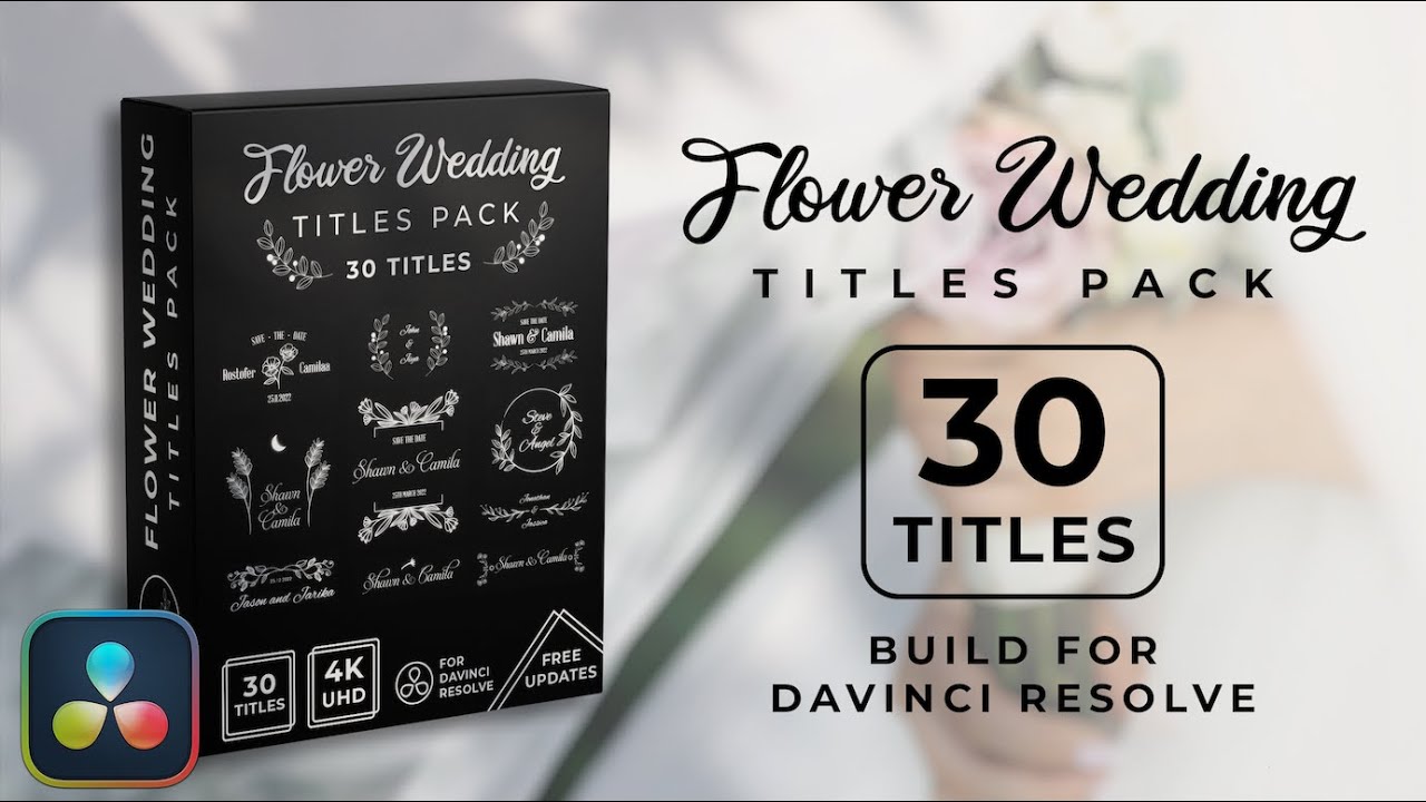 davinci resolve wedding titles free