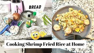 Making Shrimp Fried Rice at home