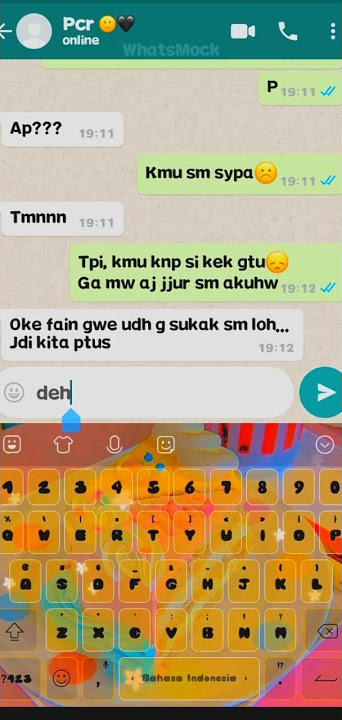 ~POV:pcr sy berubah:) ঞ(fake chat) #whatsmock 🙂🙂