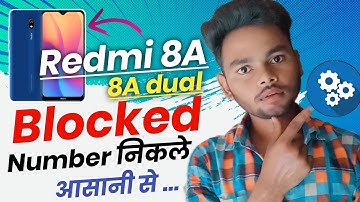 Redmi 8A dual Me Blocklist Se Number Kaise Nikale | Blocklist Se Number Kaise Nikale |