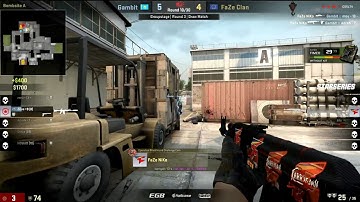 niko 1 vs 3 clutch with 3 hp vs gambit in the group stage of SL i-League StarSeries Season 3 Finals